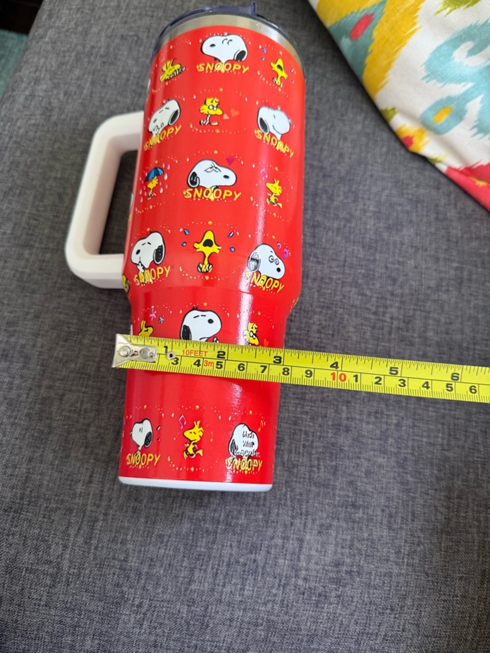 Snoopy Red Stainless Travel Mug with Handle - Picture 11 of 13